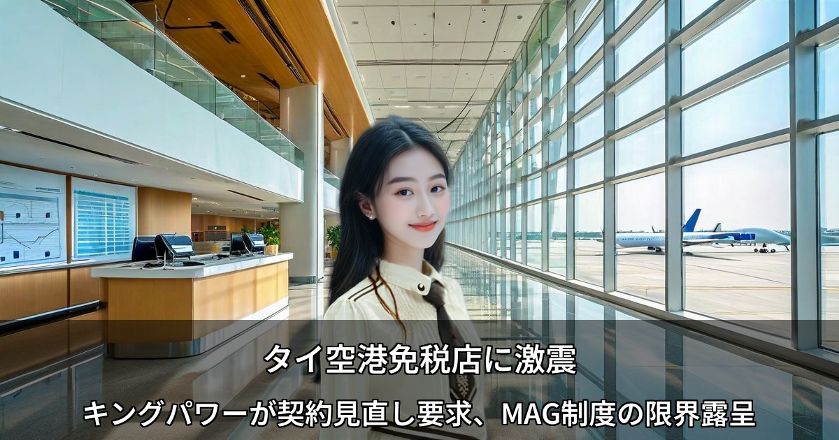 タイ空港免税店に激震 ～キングパワーが契約見直し要求、MAG制度の限界露呈～