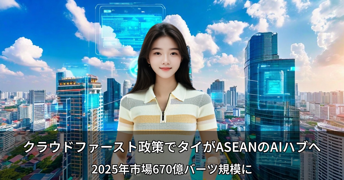 クラウドファースト政策でタイがASEANのAIハブへ ～2025年市場670億バーツ規模に～