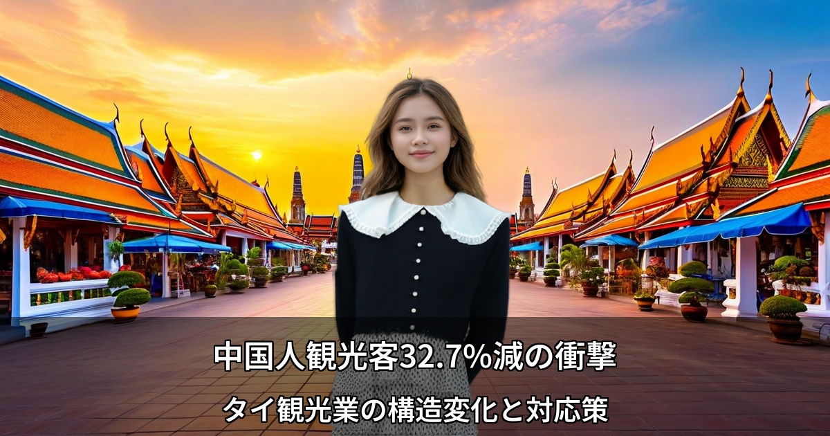 中国人観光客32.7%減の衝撃 ～タイ観光業が直面する構造変化と対応策～