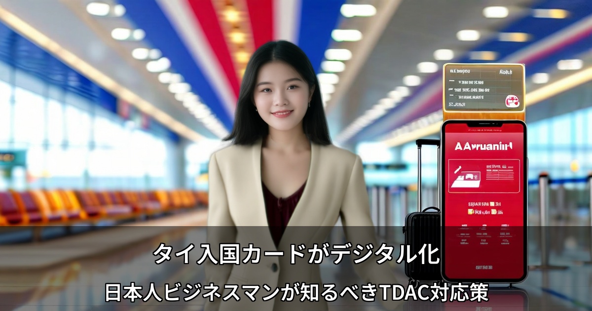 タイ入国カードがデジタル化 ～日本人ビジネスマンが知るべきTDAC対応策～
