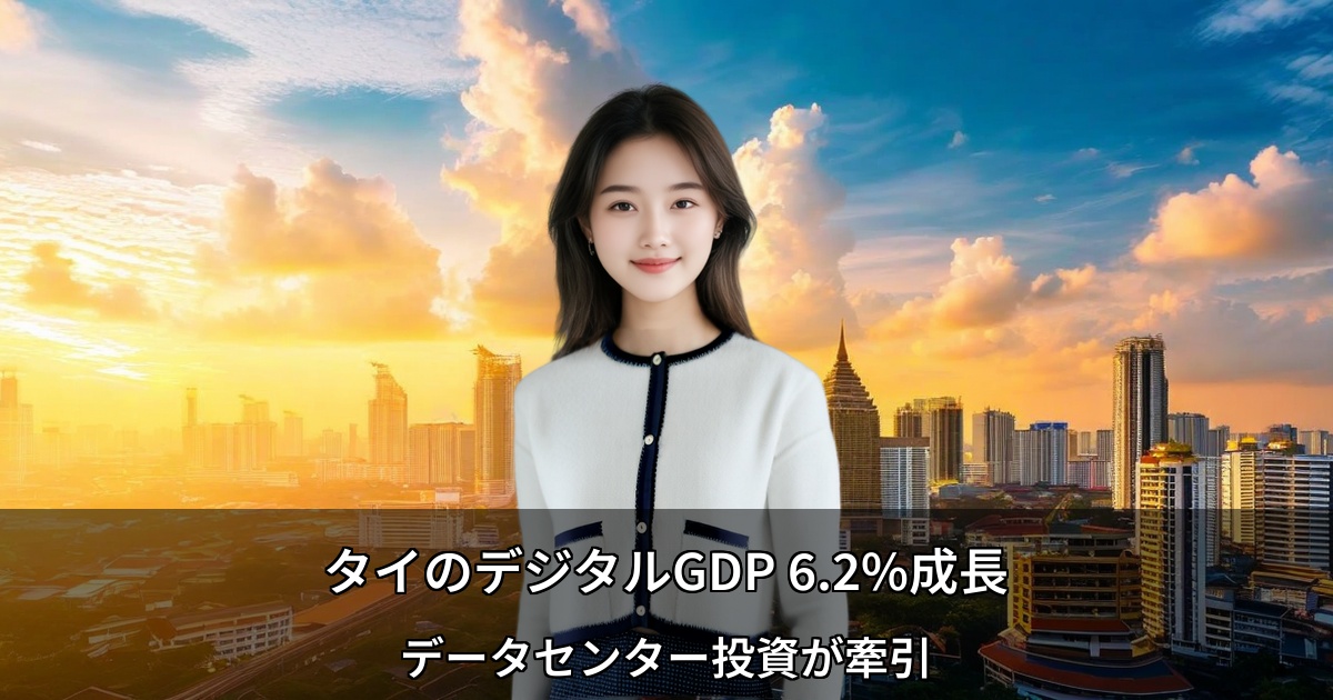 タイのデジタルGDP成長 6.2%達成予測 ～データセンター投資とクラウド政策が牽引～