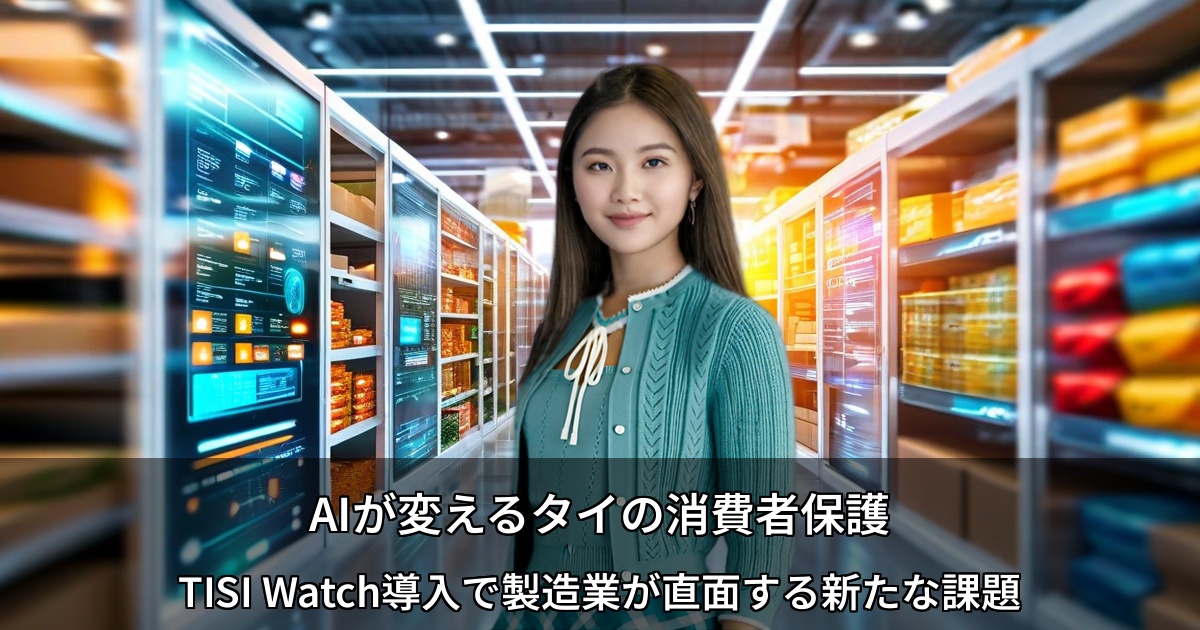 TISI Watch AI消費者保護システムと製造業への影響を示すバナー画像