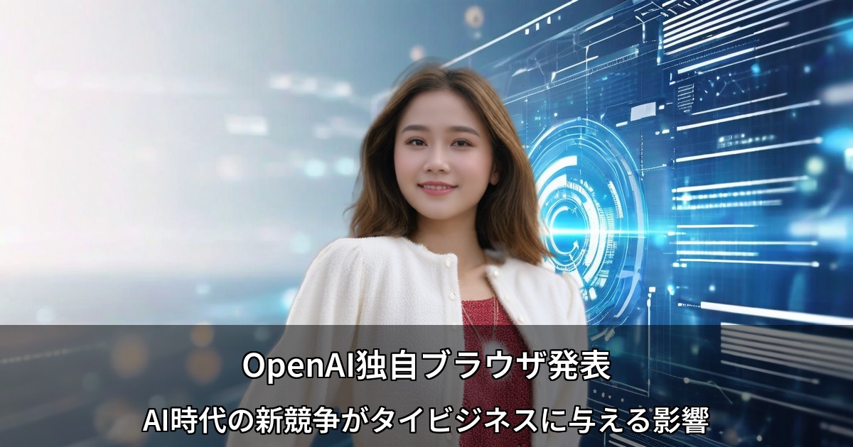 OpenAI独自ブラウザ発表 AI時代の新競争がタイビジネスに与える影響