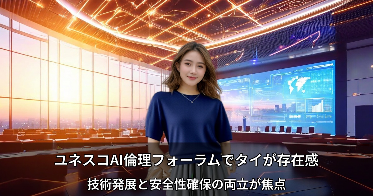 ユネスコAI倫理フォーラムでタイが存在感を示す会議場の様子