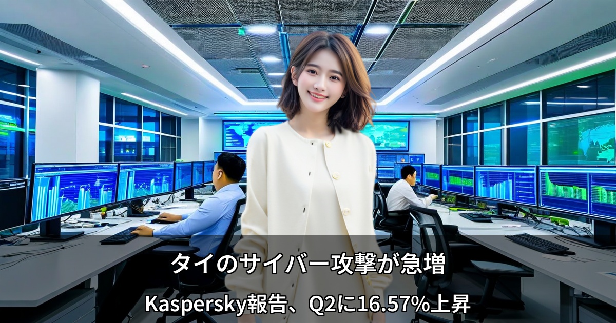 タイのサイバー攻撃が急増　～Kaspersky報告、Q2に16.57%上昇の深刻な現実～