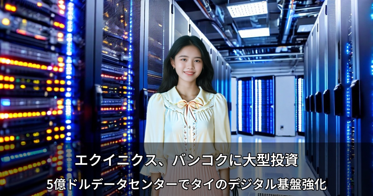 エクイニクス、バンコクに大型投資 ～5億ドルデータセンターでタイのデジタル基盤強化～