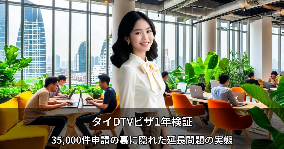 タイDTVビザ1年検証 ～35,000件申請の裏に隠れた延長問題の実態～