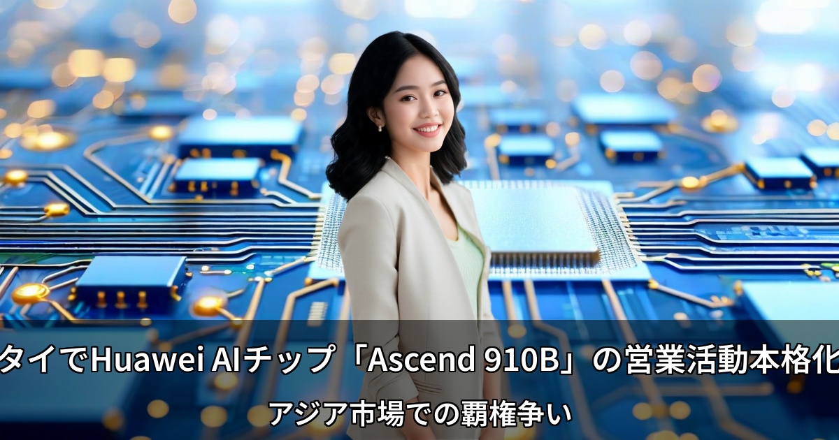 タイでHuawei AIチップ「Ascend 910B」の営業活動本格化 ～アジア市場での覇権争い～