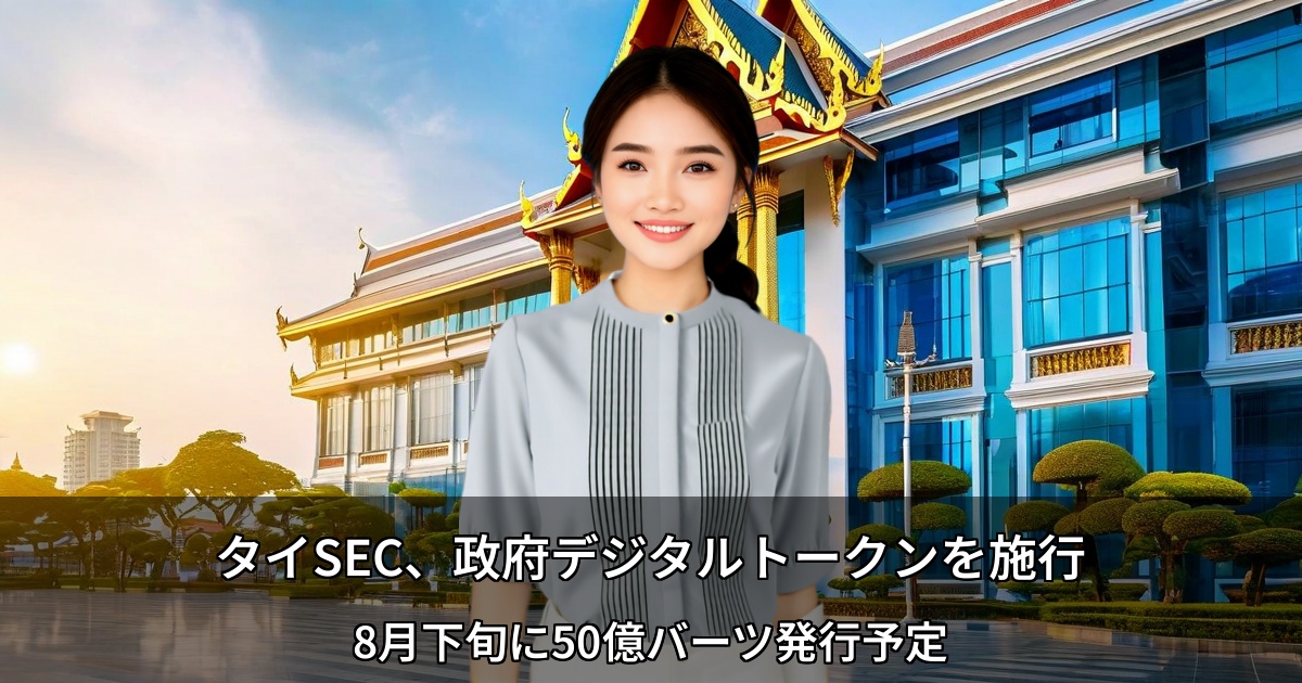 タイSEC、政府デジタルトークンを施行 ～8月下旬に50億バーツ発行予定～