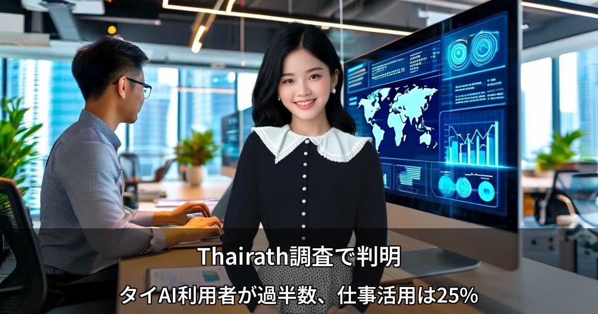 Thairath調査で判明 ～タイAI利用者が過半数、仕事活用は25%～