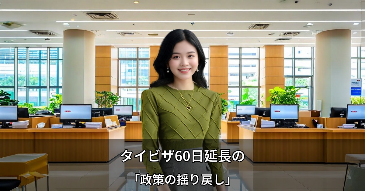 タイビザ60日延長の「政策の揺り戻し」 ～経済効果と治安悪化のジレンマ～