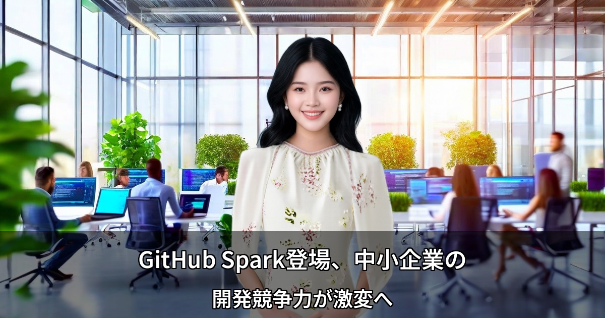 GitHub Spark登場、中小企業の開発競争力が激変へ ～ノーコードAIツールが変える事業展開速度～
