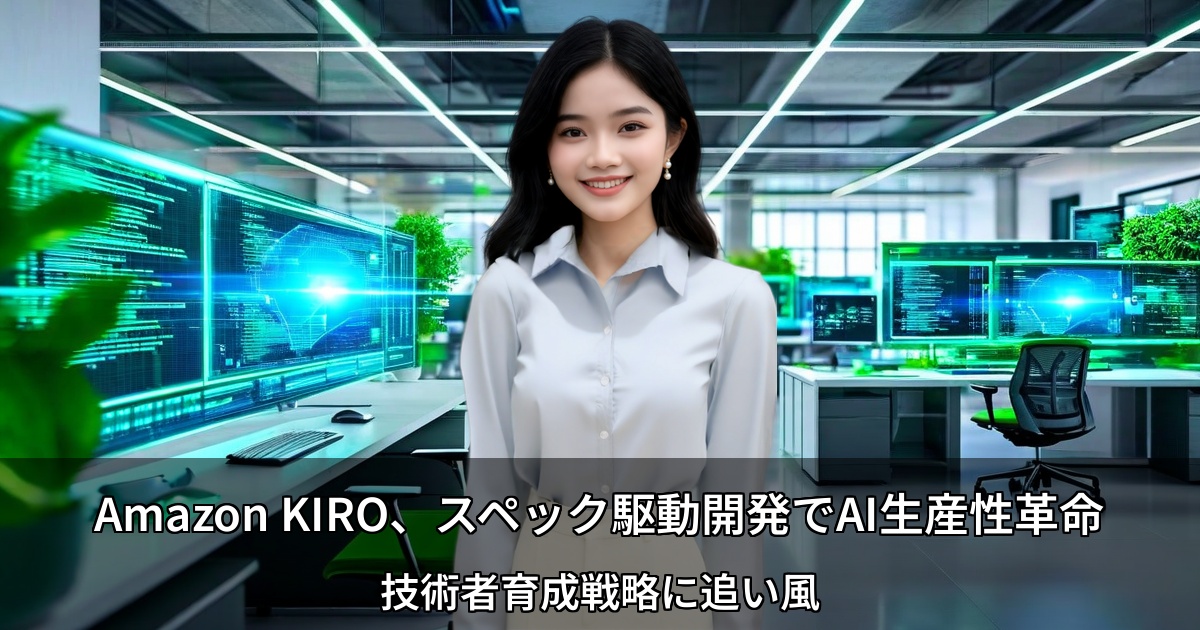 Amazon KIRO、スペック駆動開発でAI生産性革命 ～技術者育成戦略に追い風～