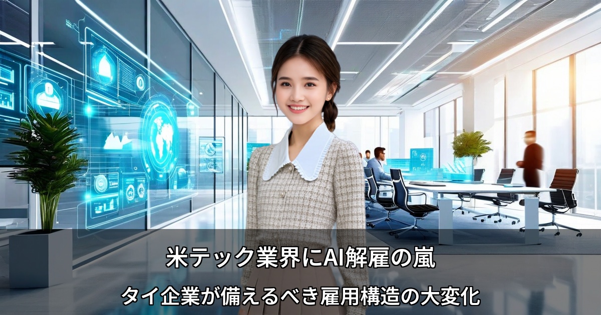米テック業界にAI解雇の嵐 ～タイ企業が備えるべき雇用構造の大変化～