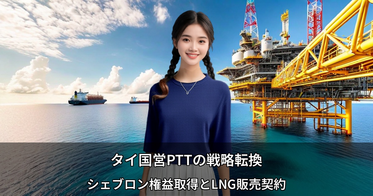 タイ国営PTTの戦略転換 ～シェブロンから権益取得、英国企業とLNG販売契約で新局面～