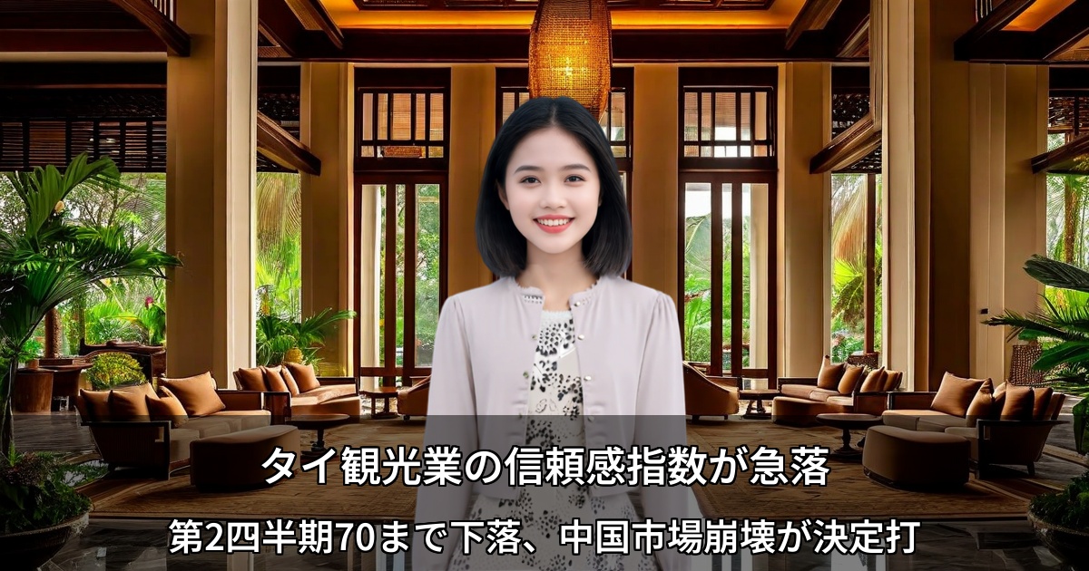 タイ観光業の信頼感指数が急落 ～第2四半期70まで下落、中国市場崩壊が決定打～