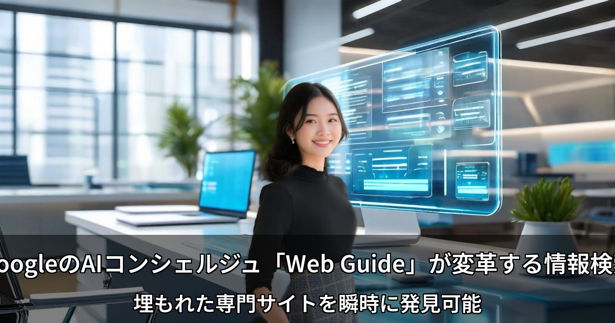 GoogleのAIコンシェルジュ「Web Guide」が変革する情報検索 ～埋もれた専門サイトを瞬時に発見可能～