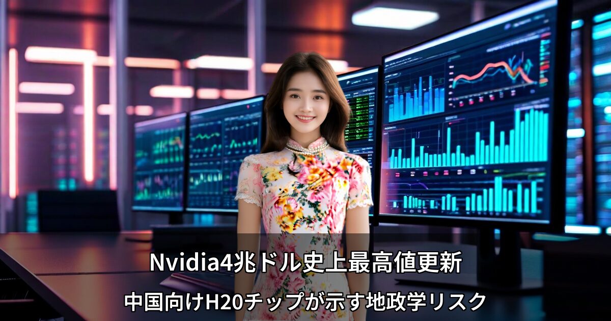 Nvidia時価総額4兆ドル達成とH20チップを巡る地政学リスク