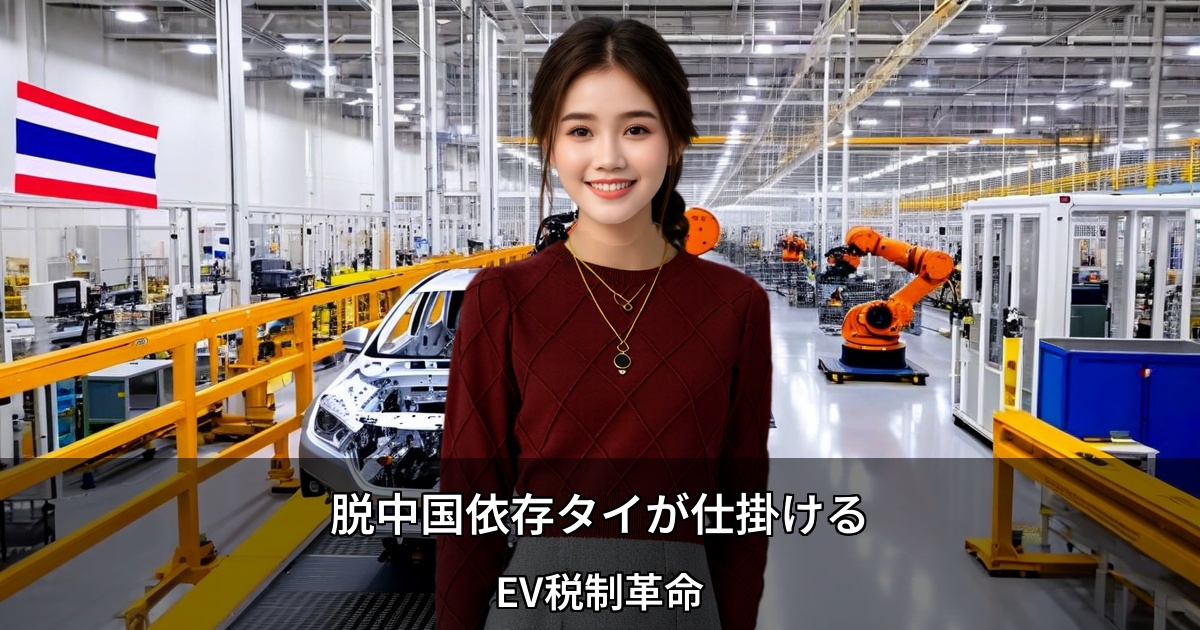 「脱中国依存」タイが仕掛けるEV税制革命 ～現地調達率で税率決定、自動車産業の勢力図変化必至～