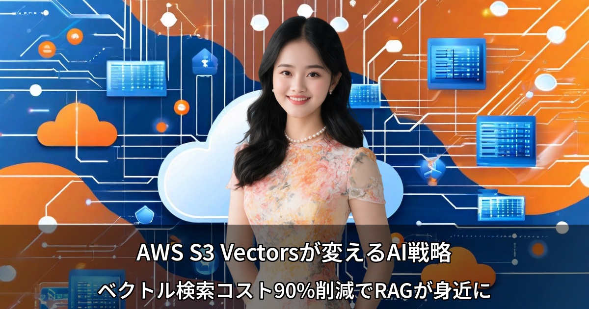 AWS S3 Vectorsが変えるAI戦略 ～ベクトル検索コスト90%削減でRAGが身近に～