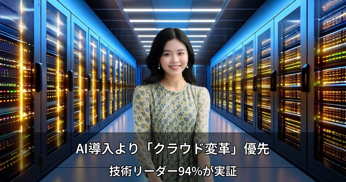 AI導入より「クラウド変革」優先 ～技術リーダー94%が選択、タイ企業が知るべき戦略的順序～