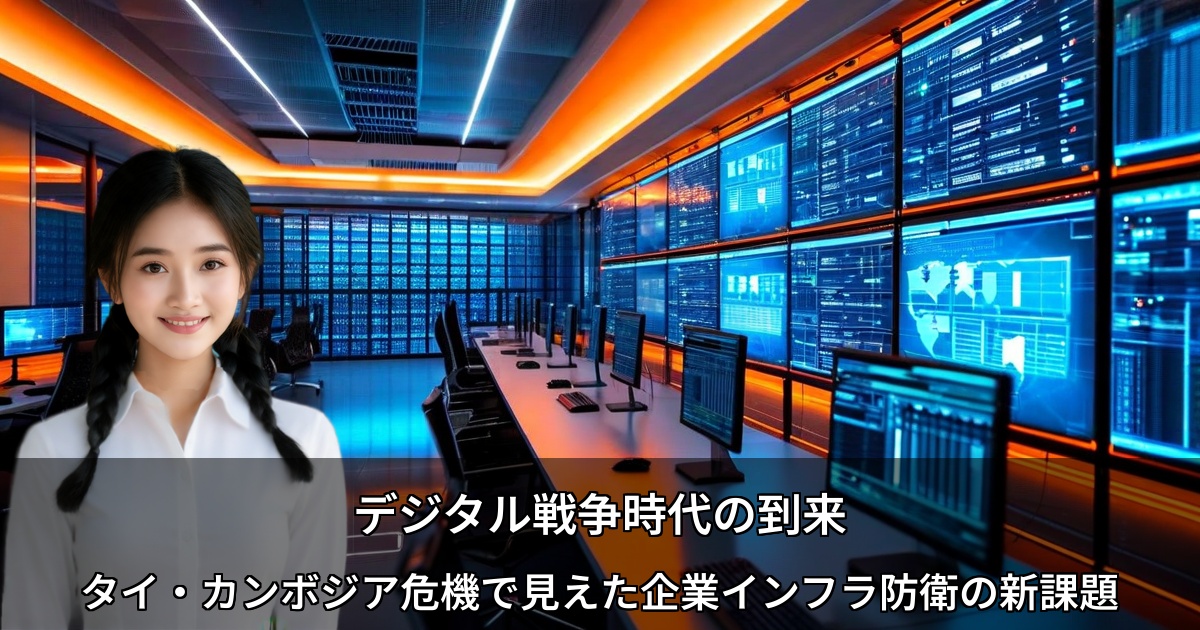 デジタル戦争時代の到来 ～タイ・カンボジア危機で見えた企業インフラ防衛の新課題～