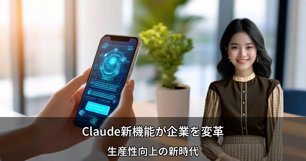 Claude新機能が企業を変革 ～モバイルアプリでメール・カレンダー下書き自動作成、生産性向上の新時代～