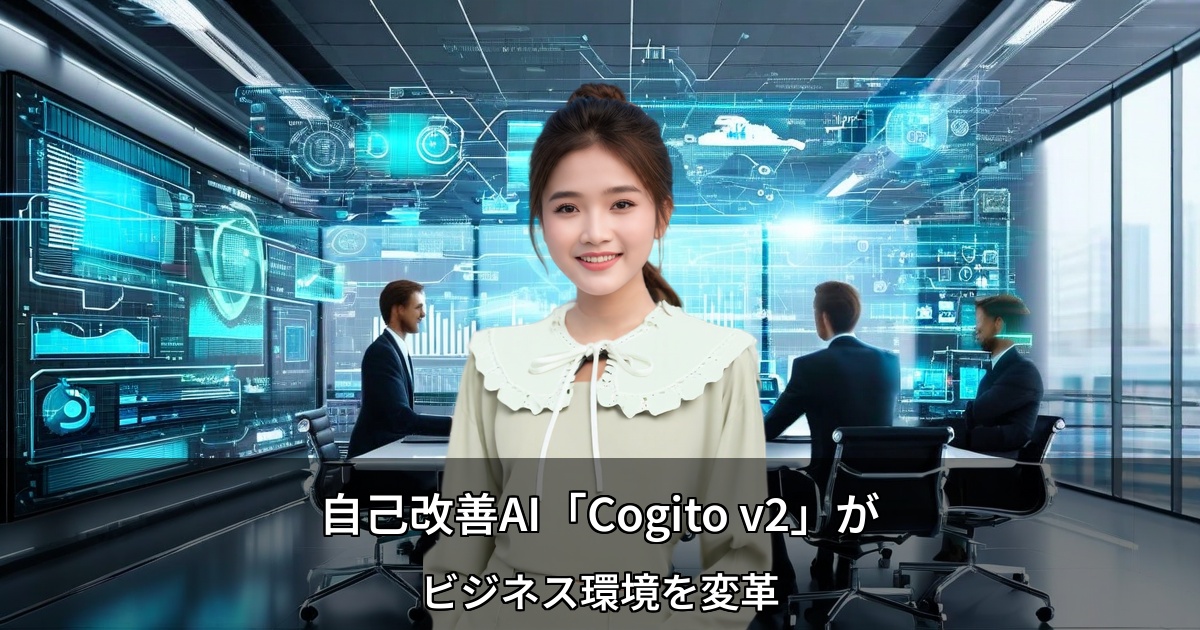 自己改善AI「Cogito v2」がビジネス環境を変革 ～オープンソース技術で競争力強化の新機会～