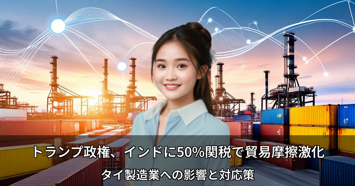 トランプ政権、インドに50%関税で貿易摩擦激化 ～タイ製造業への影響と対応策～