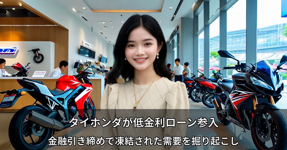 タイホンダが低金利ローン参入 ～金融引き締めで「凍結された需要」を掘り起こし、市場シェア防衛へ～