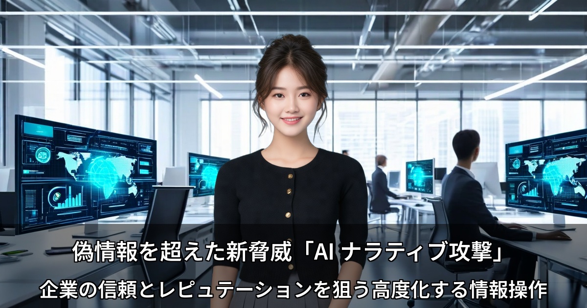 偽情報を超えた新脅威「AI ナラティブ攻撃」 ～企業の信頼とレピュテーションを狙う高度化する情報操作～