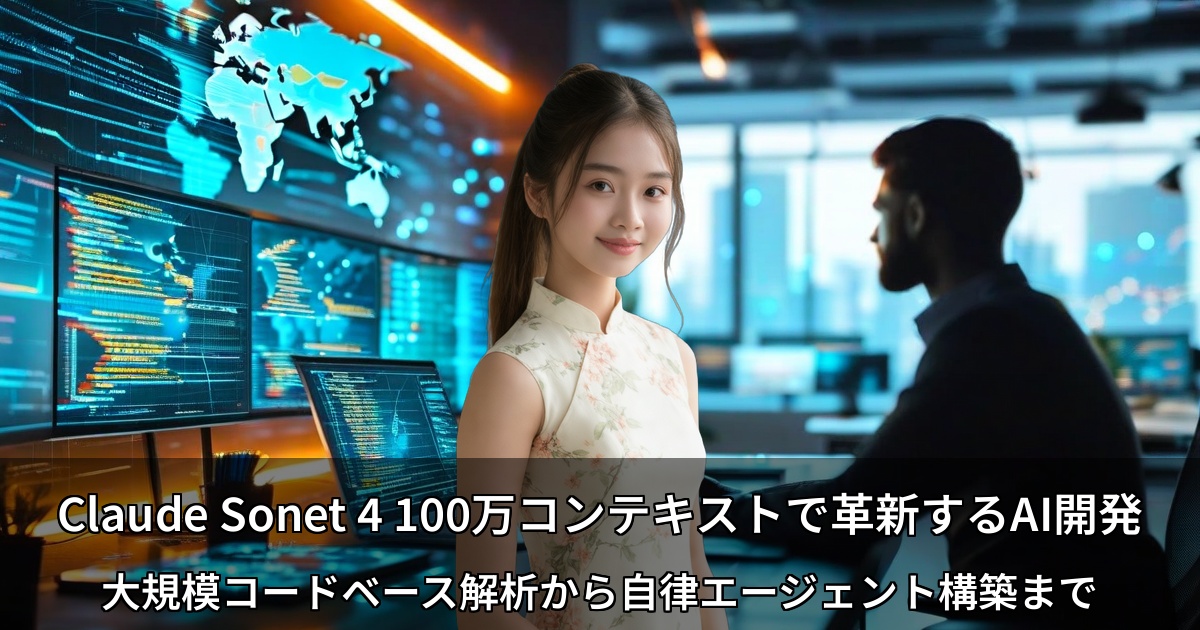 Claude Sonet 4 100万コンテキストで革新するAI開発