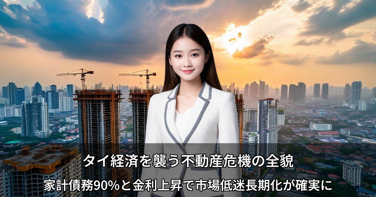 タイ経済を襲う不動産危機の全貌 ～家計債務90%と金利上昇で市場低迷長期化が確実に～