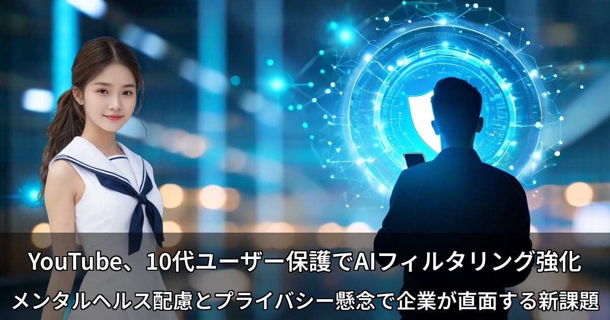YouTube、10代ユーザー保護でAIフィルタリング強化