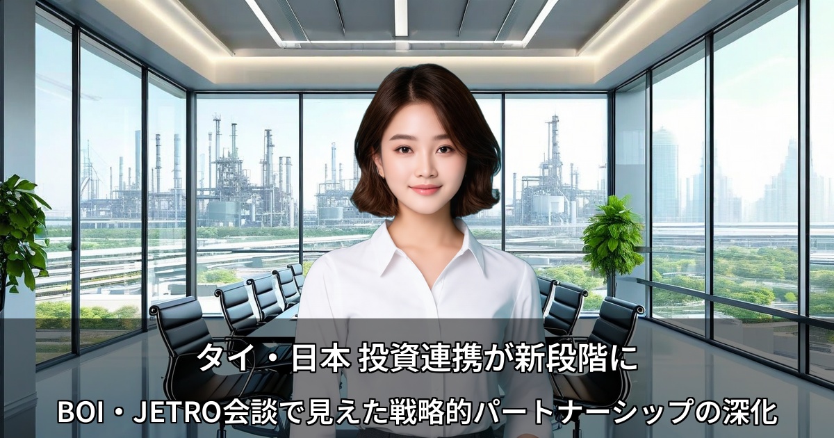 タイ・日本 投資連携が新段階に ～BOI・JETRO会談で見えた戦略的パートナーシップの深化～