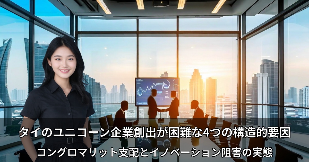 タイのユニコーン企業創出が困難な4つの構造的要因