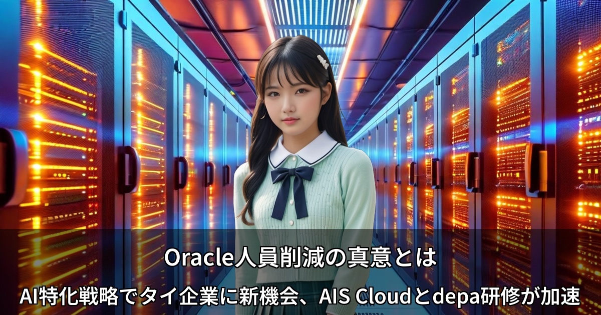 Oracle人員削減の真意とは ～AI特化戦略でタイ企業に新機会、AIS Cloudとdepa研修が加速