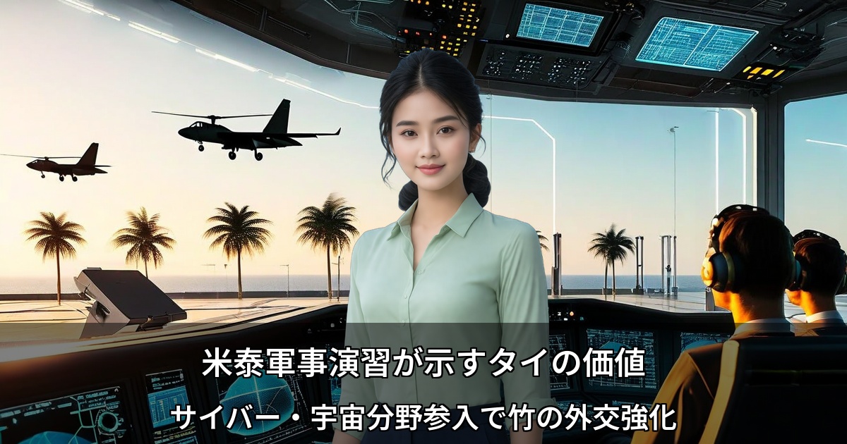 米泰軍事演習が示すタイの価値 ～サイバー・宇宙分野参入で竹の外交強化～
