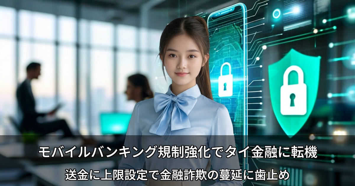 モバイルバンキング規制強化でタイ金融に転機 ～送金に上限設定で金融詐欺の蔓延に歯止め～