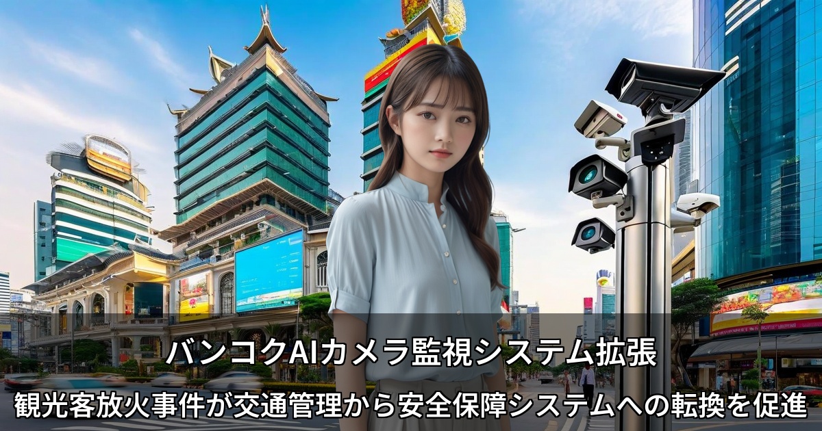 バンコクAIカメラ監視システム拡張 ～観光客放火事件が交通管理から安全保障システムへの転換を促進～