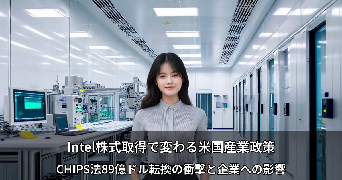 Intel株式取得で変わる米国産業政策 ～CHIPS法89億ドル転換の衝撃と企業への影響