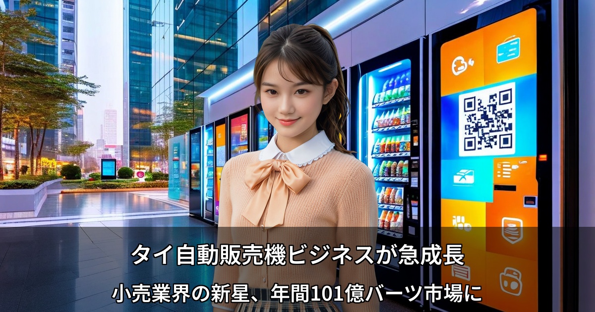 タイ自動販売機ビジネスが急成長～小売業界の新星、年間101億バーツ市場に