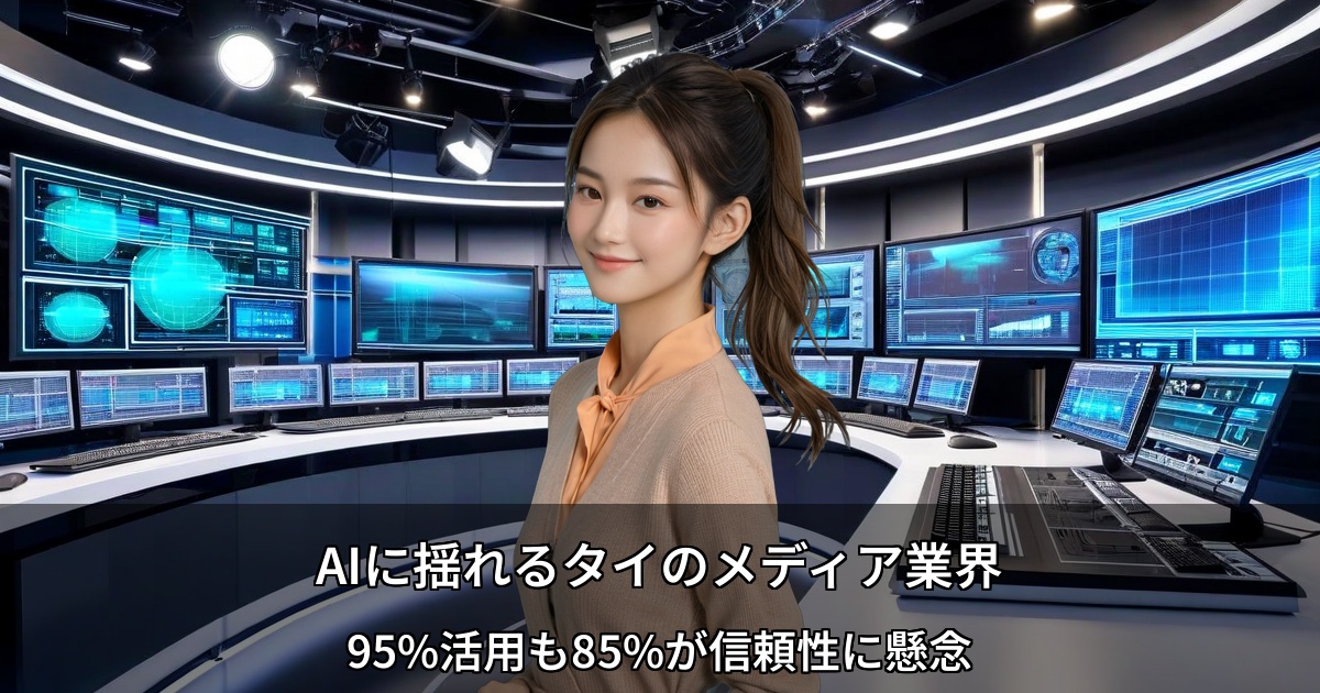 AIに揺れるタイのメディア業界～95%活用も85%が信頼性に懸念、二つの考えが共存