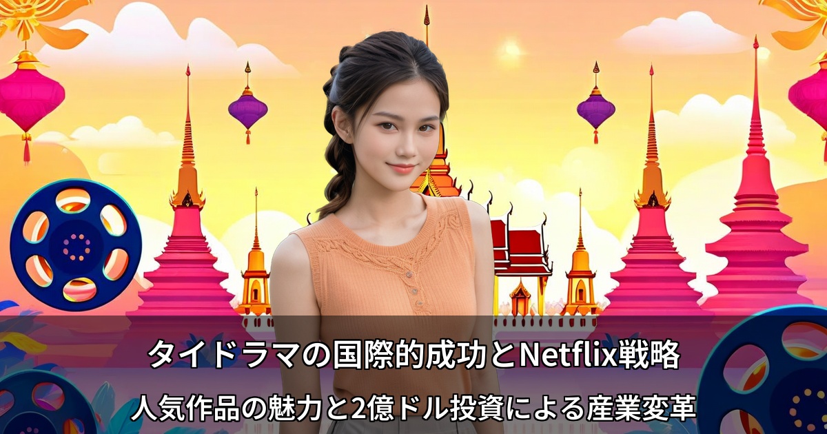 タイドラマの国際的成功とNetflix戦略～人気作品の魅力と2億ドル投資による産業変革