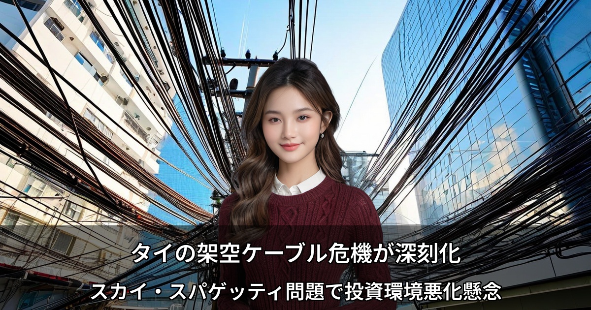 タイの「スカイ・スパゲッティ」危機が企業活動を脅かす深刻な問題に発展 ～消費者団体が政府に解決策を要求、デジタル戦略の足枷となる恐れ～