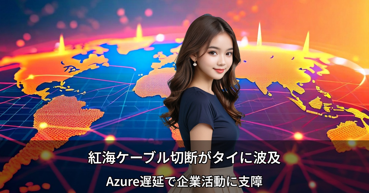 紅海ケーブル切断がタイに波及～Azure遅延で企業活動に支障