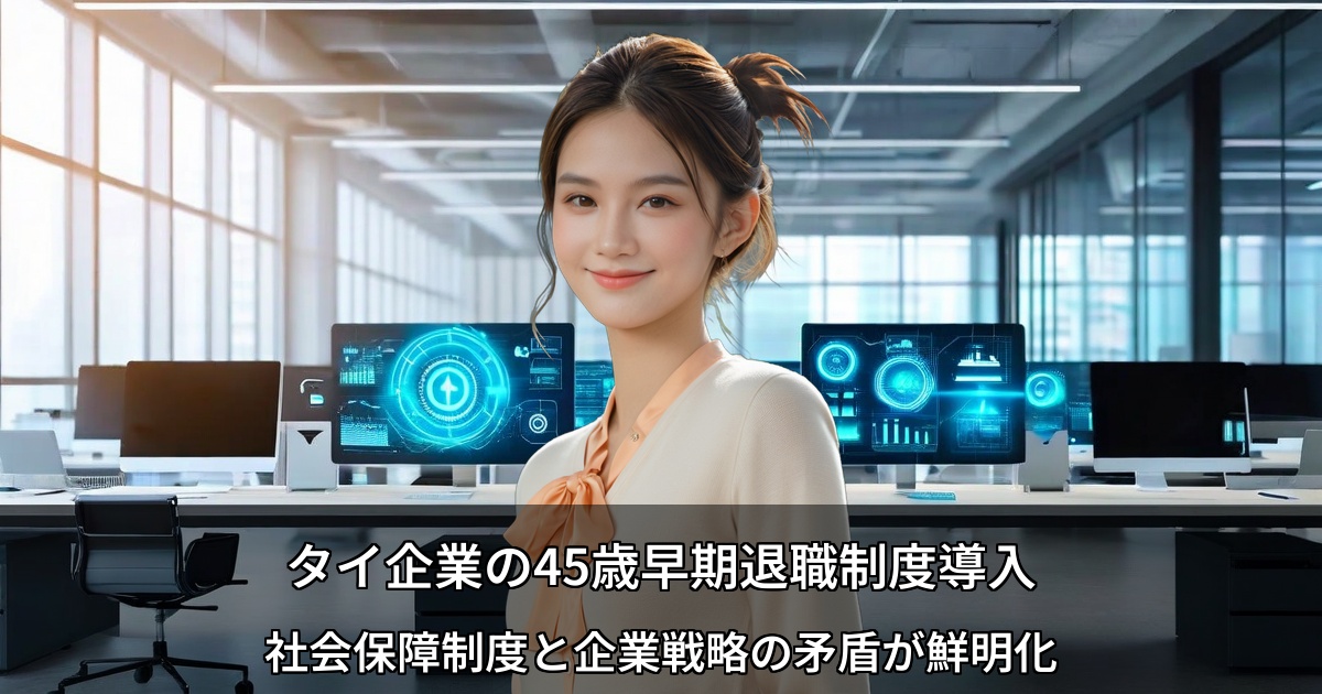 タイ企業の45歳早期退職制度導入 ～社会保障制度と企業戦略の矛盾が鮮明化～