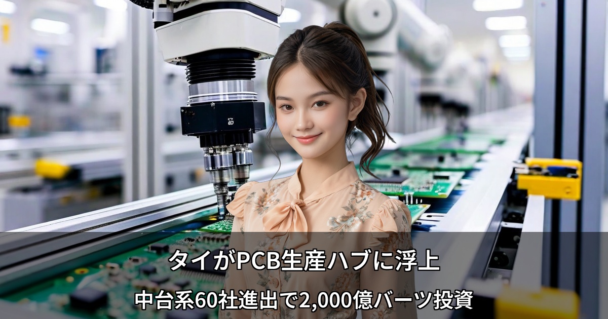 タイがPCB生産ハブに浮上～中台系60社進出で2,000億バーツ投資
