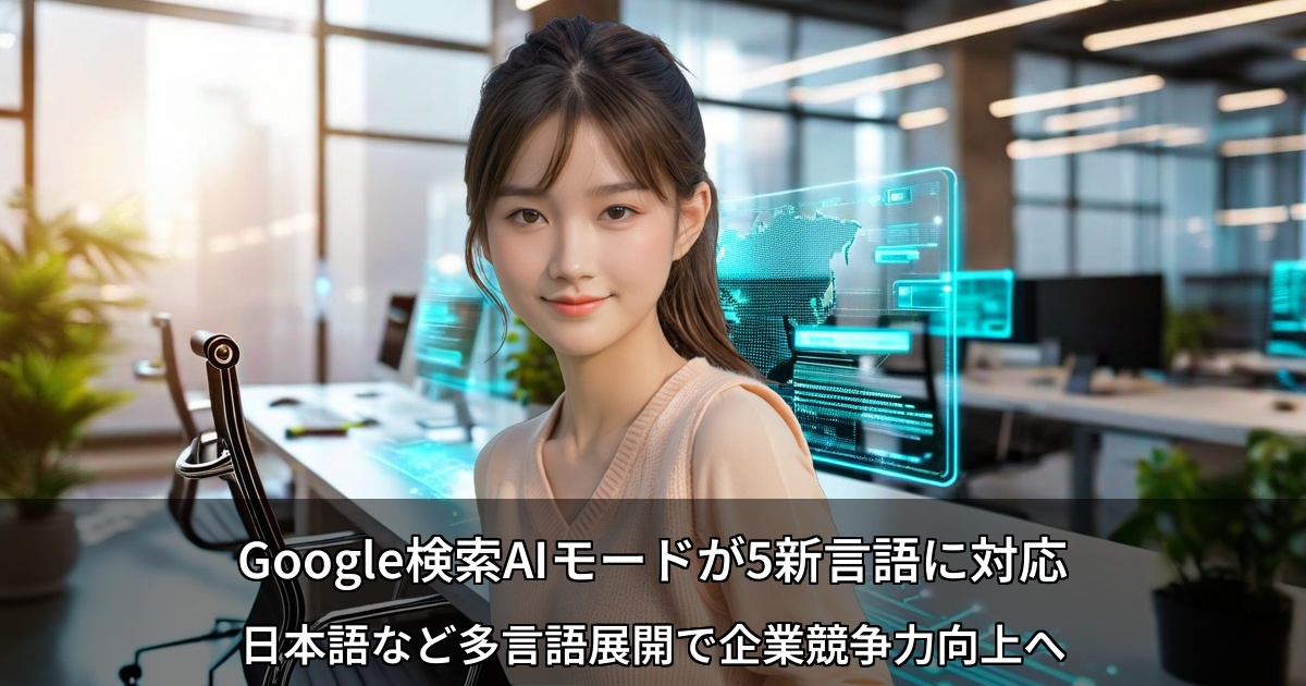 Google検索AIモードが5新言語に対応 ～日本語など多言語展開で企業競争力向上へ～