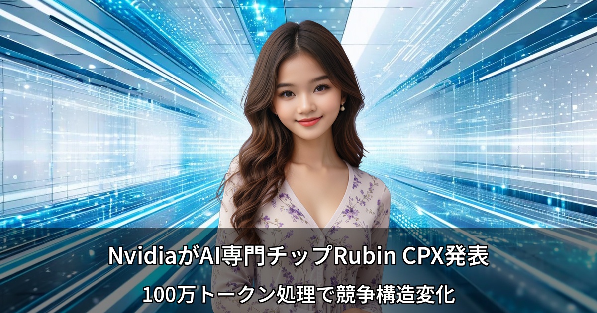 NvidiaがAI専門チップRubin CPX発表 ～100万トークン処理で競争構造変化～